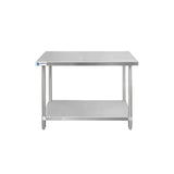 ChefAsst 30" x 48" CA-WTSS-3048-316 16-Gauge 304 Stainless Steel Commercial Work Table with 304 Stainless Steel Legs and Undershelf