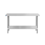 ChefAsst 30" x 60" CA-WTS-3060-316 16-Gauge 304 Stainless Steel Commercial Work Table with 201 Stainless Steel Legs and Undershelf