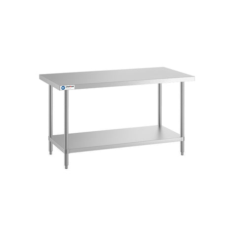 ChefAsst 30" x 60" CA-WTS-3060-316 16-Gauge 304 Stainless Steel Commercial Work Table with 201 Stainless Steel Legs and Undershelf