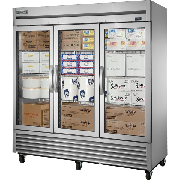 True TS-72FG-HC 78 1/8" Glass Door Reach-In Freezer