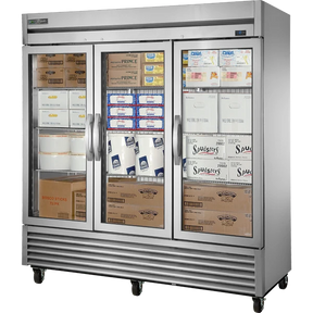 True TS-72FG-HC 78 1/8" Glass Door Reach-In Freezer