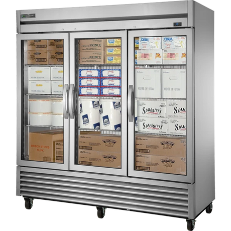 True TS-72FG-HC 78 1/8" Glass Door Reach-In Freezer