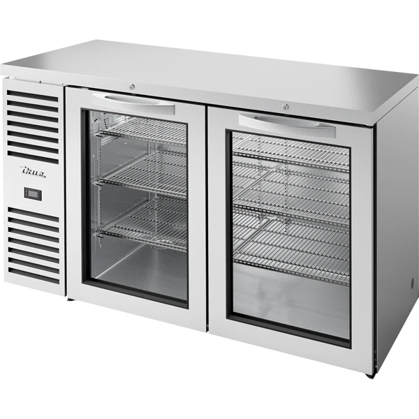 True TBR60-RISZ1-L-S-GG-1 60" 2 Glass Door Back Bar Refrigerator