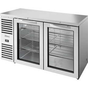True TBR60-RISZ1-L-S-GG-1 60" 2 Glass Door Back Bar Refrigerator