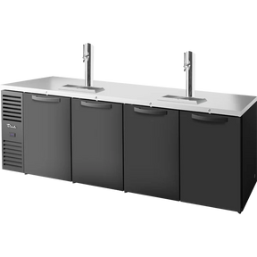 True TDR108-RISZ1-L-B-SSSS-1 108" 4 Solid Door Black Direct Draw Beer Dispenser