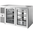 True TBR60-PTSZ1-L-S-GG-GG-1 60" 4 Glass Door Back Bar Refrigerator