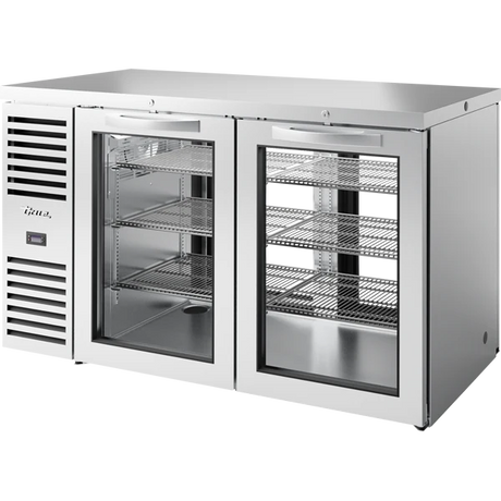 True TBR60-PTSZ1-L-S-GG-GG-1 60" 4 Glass Door Back Bar Refrigerator
