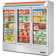 True GDM-72F-HC~TSL01 White Glass Door Merchandiser Freezer