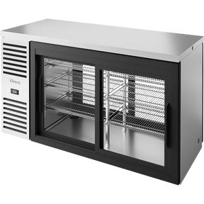 True TBR60-PTSZ1-L-S-11-11-1 60" 4 Sliding Glass Door Back Bar Refrigerator