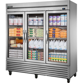 True TS-72G-HC 78 1/8" Glass Door Reach-In Refrigerator