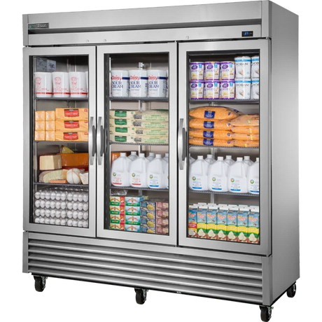 True TS-72G-HC 78 1/8" Glass Door Reach-In Refrigerator