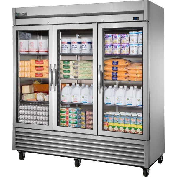 True TS-72G-HC 78 1/8" Glass Door Reach-In Refrigerator