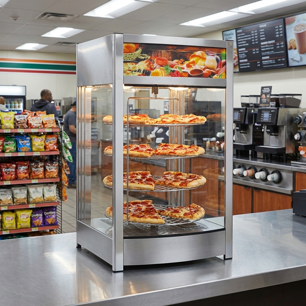 Polarman PLM-W97L 18″ Full-Service Countertop Display Warmer with 3 Shelves