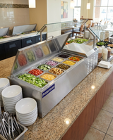 Polarman PLM-PD55 53" Countertop Refrigerated Topping Rail, Stainless Steel,(10) 1/6 Size Pans