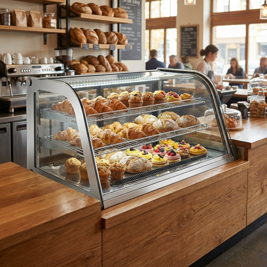 Polarman PLM-Q252L-4 60″ Countertop Refrigerated Bakery Display Case with LED Lighting