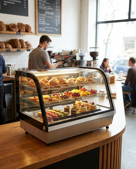 Polarman PLM-Q120L-4 28″ Countertop Refrigerated Bakery Display Case with LED Lighting