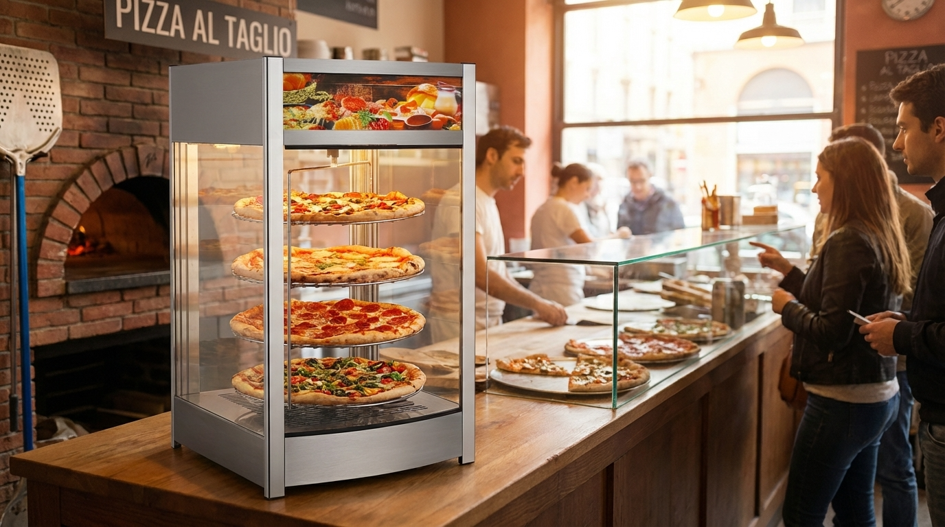 Polarman PLM-W97L 18″ Full-Service Countertop Display Warmer with 3 Shelves