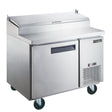 Dukers DPP44-6-S1 44" Pizza Prep Table with One Solid Door, 6-Pan, 9.88 Cu.Ft.