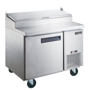 Dukers DPP44-6-S1 44" Pizza Prep Table with One Solid Door, 6-Pan, 9.88 Cu.Ft.