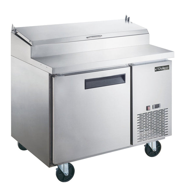 Dukers DPP44-6-S1 44" Pizza Prep Table with One Solid Door, 6-Pan, 9.88 Cu.Ft.