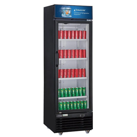 Dukers LG-430 24 3/8-inch Single Glass Swing-Door Merchandiser Refrigerator, 15.2 Cu.Ft.