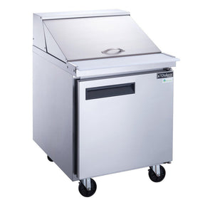 Dukers DSP29-12M-S1 29" Mega Top Sandwich/Salad Prep Table with One Solid Door, 12-Pan, 6.56 Cu.Ft.