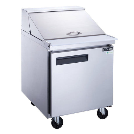 Dukers DSP29-12M-S1 29" Mega Top Sandwich/Salad Prep Table with One Solid Door, 12-Pan, 6.56 Cu.Ft.