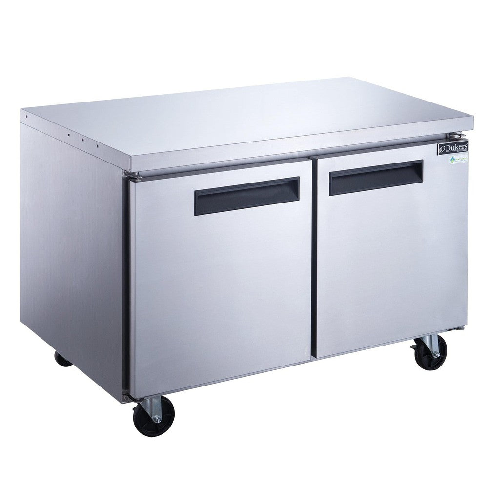 Dukers DUC48F 48 1/8" Undercounter Freezer with Two Solid Full Doors, 12.21 Cu.Ft.