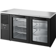 True TBR60-RISZ1-L-B-GG-1 60" 2 Glass Door Back Bar Refrigerator