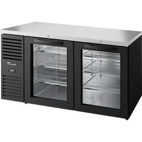 True TBR60-RISZ1-L-B-GG-1 60" 2 Glass Door Back Bar Refrigerator