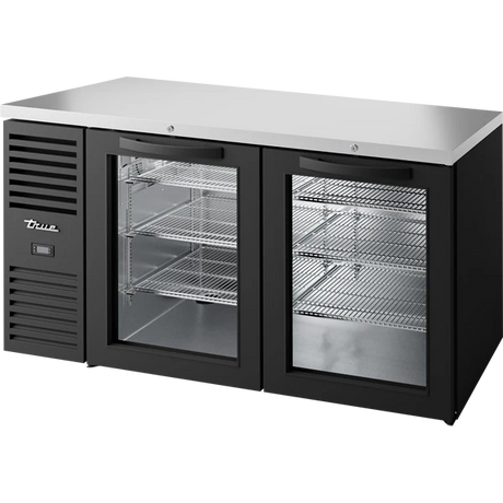 True TBR60-RISZ1-L-B-GG-1 60" 2 Glass Door Back Bar Refrigerator