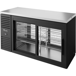 True TBR60-PTSZ1-L-B-11-11-1 60 inch pass-thru glass slide door back bar refrigerator