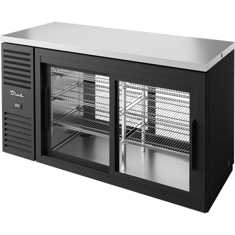 True TBR60-PTSZ1-L-B-11-11-1 60 inch pass-thru glass slide door back bar refrigerator