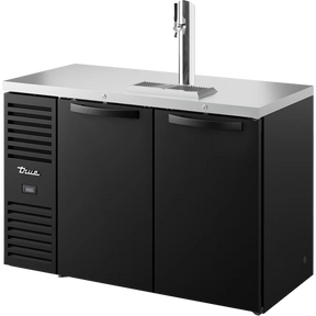 True TDR52-RISZ1-L-B-SS-1 52" 2 Solid Door Black Direct Draw Beer Dispenser