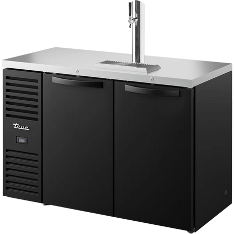 True TDR52-RISZ1-L-B-SS-1 52" 2 Solid Door Black Direct Draw Beer Dispenser