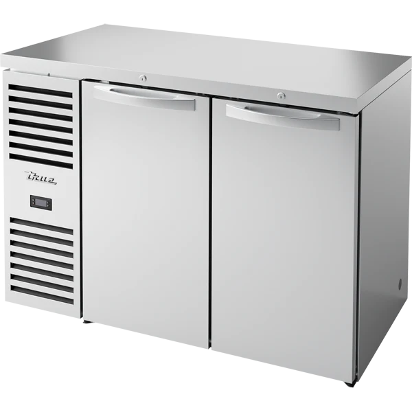 True TBR48-RISZ1-L-S-SS-1 48 inch stainless solid door back bar refrigerator