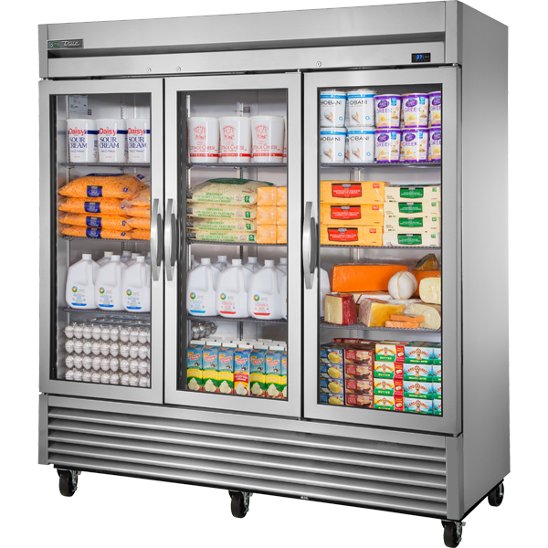 True T-72G-HC 78 inch Glass Door Reach-In Refrigerator
