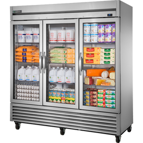 True T-72G-HC 78 inch Glass Door Reach-In Refrigerator
