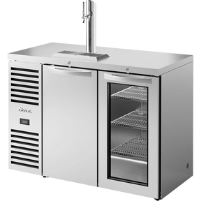 True TDR48-RISZ1-L-S-SG-1 48" 2 Door Solid & Glass Stainless Steel Direct Draw Beer Dispenser
