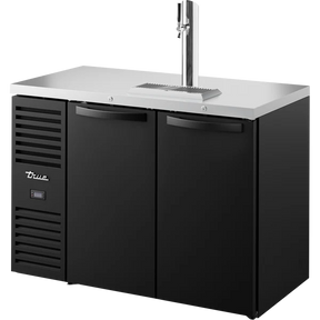 True TDR48-RISZ1-L-B-SS-1 48" 2 Solid Door Black Direct Draw Beer Dispenser