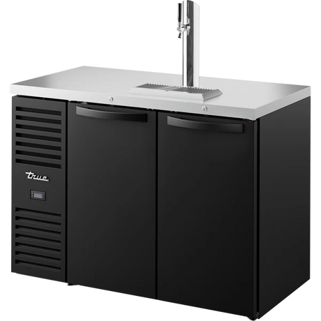 True TDR48-RISZ1-L-B-SS-1 48" 2 Solid Door Black Direct Draw Beer Dispenser