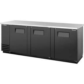 True TBB-4PT-HC 90 5/16" 3 Solid Door Pass-Thru Back Bar Refrigerator
