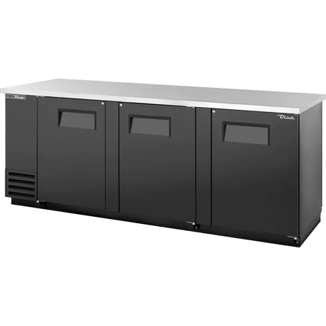 True TBB-4PT-HC 90 5/16" 3 Solid Door Pass-Thru Back Bar Refrigerator