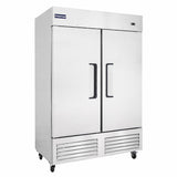 54" W Commercial Freezer with 2 door Stainless Steel 49 Cu. Ft Reach-in Freezer Auto-Defrost Fan Cooling Freezer for Restaurant, Commercial Kitchen, Shop, ETL Certification -10℉[B0D4DFCXZW]
