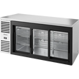 True TBR72-RISZ1-L-S-111-1 72" 3 Sliding Glass Door Back Bar Refrigerator