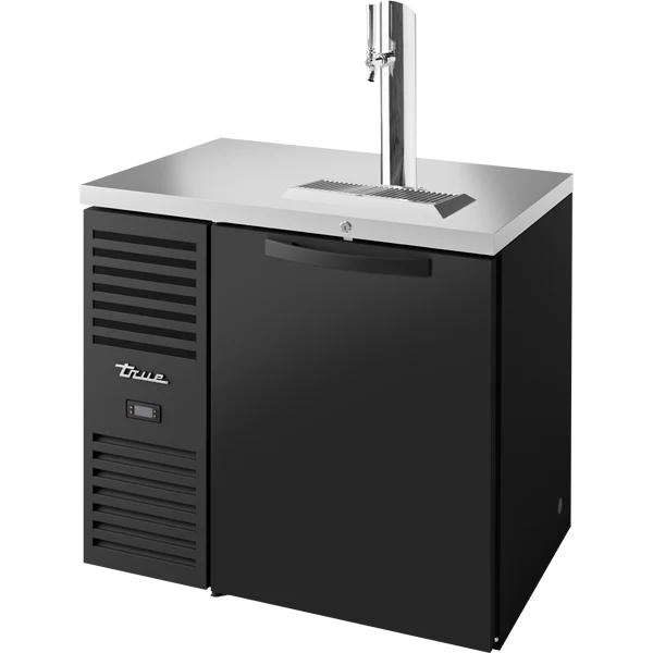 True TDR36-RISZ1-L-B-S-1 36" 1 Solid Door Black Direct Draw Beer Dispenser