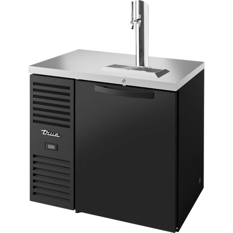 True TDR36-RISZ1-L-B-S-1 36" 1 Solid Door Black Direct Draw Beer Dispenser