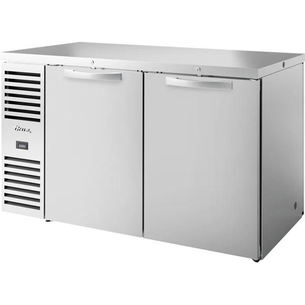 True TBR60-PTSZ1-L-S-SS-SS-1 60" 4 Solid Door Back Bar Refrigerator