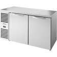 True TBR60-RISZ1-L-S-SS-1 60" 2 Solid Door Back Bar Refrigerator