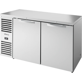 True TBR60-RISZ1-L-S-SS-1 60" 2 Solid Door Back Bar Refrigerator